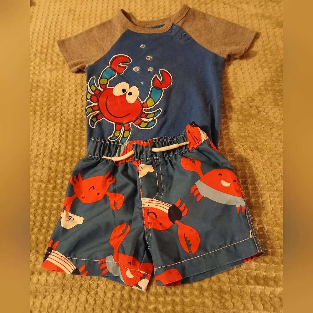 Garanimals Blue and Gray Crab Matching Set